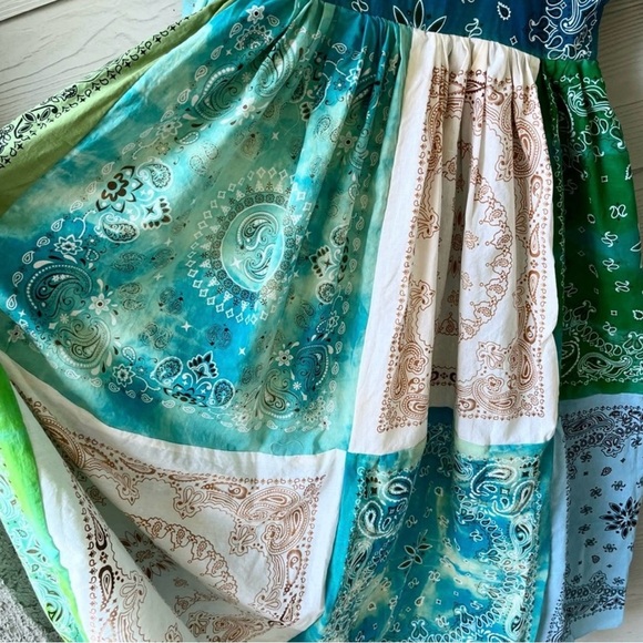 Handmade Bandana Dress/Green/Maxi SKU 72848 - Picture 10 of 10